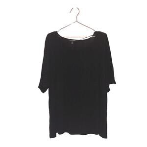 Cable & Gauge Black Top - Sleeve Cut Out Detail - 3X